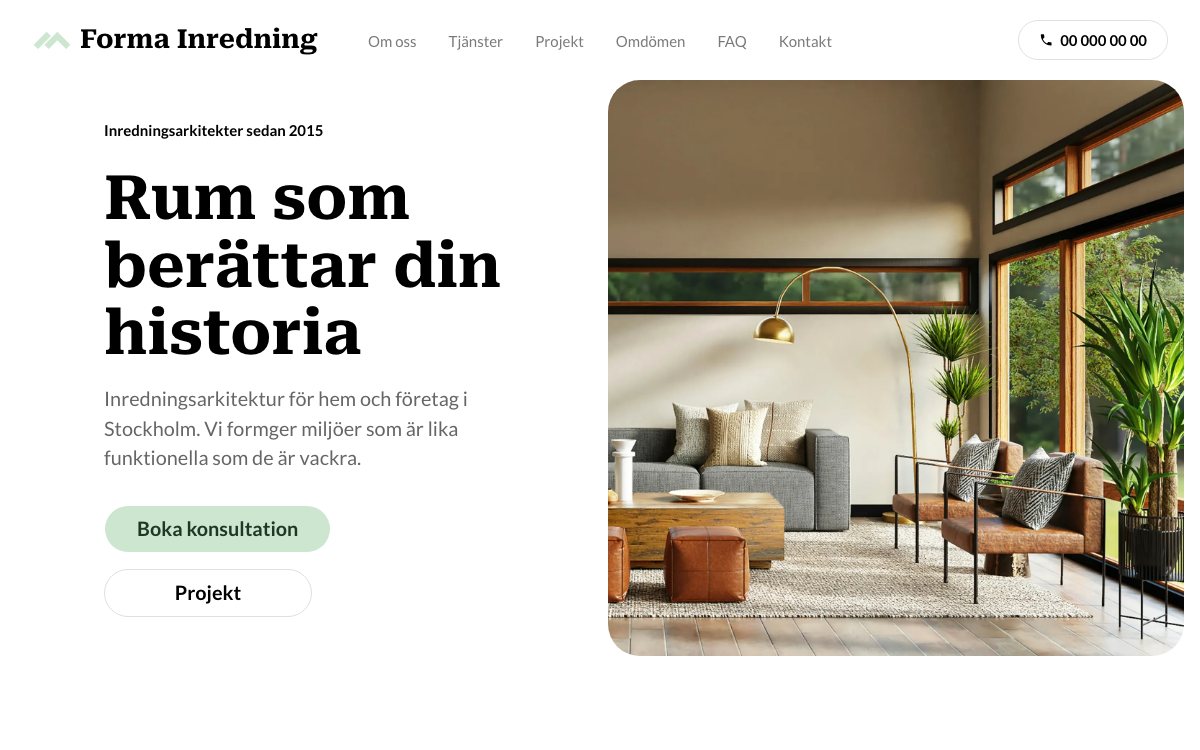 Förhandsvisning av demo: Forma Decor